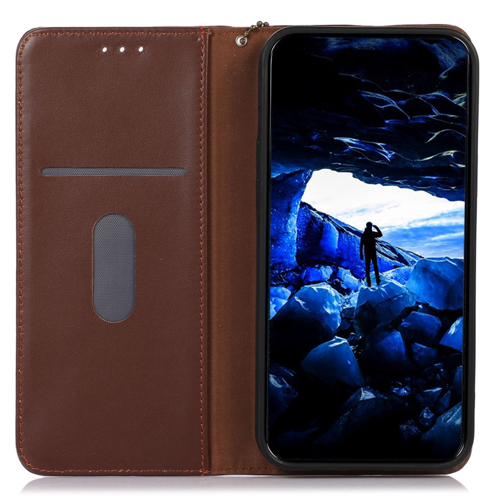 KHAZNEH KHAZNEH Sony Xperia 5 V Fodral RFID Äkta Läder Brun