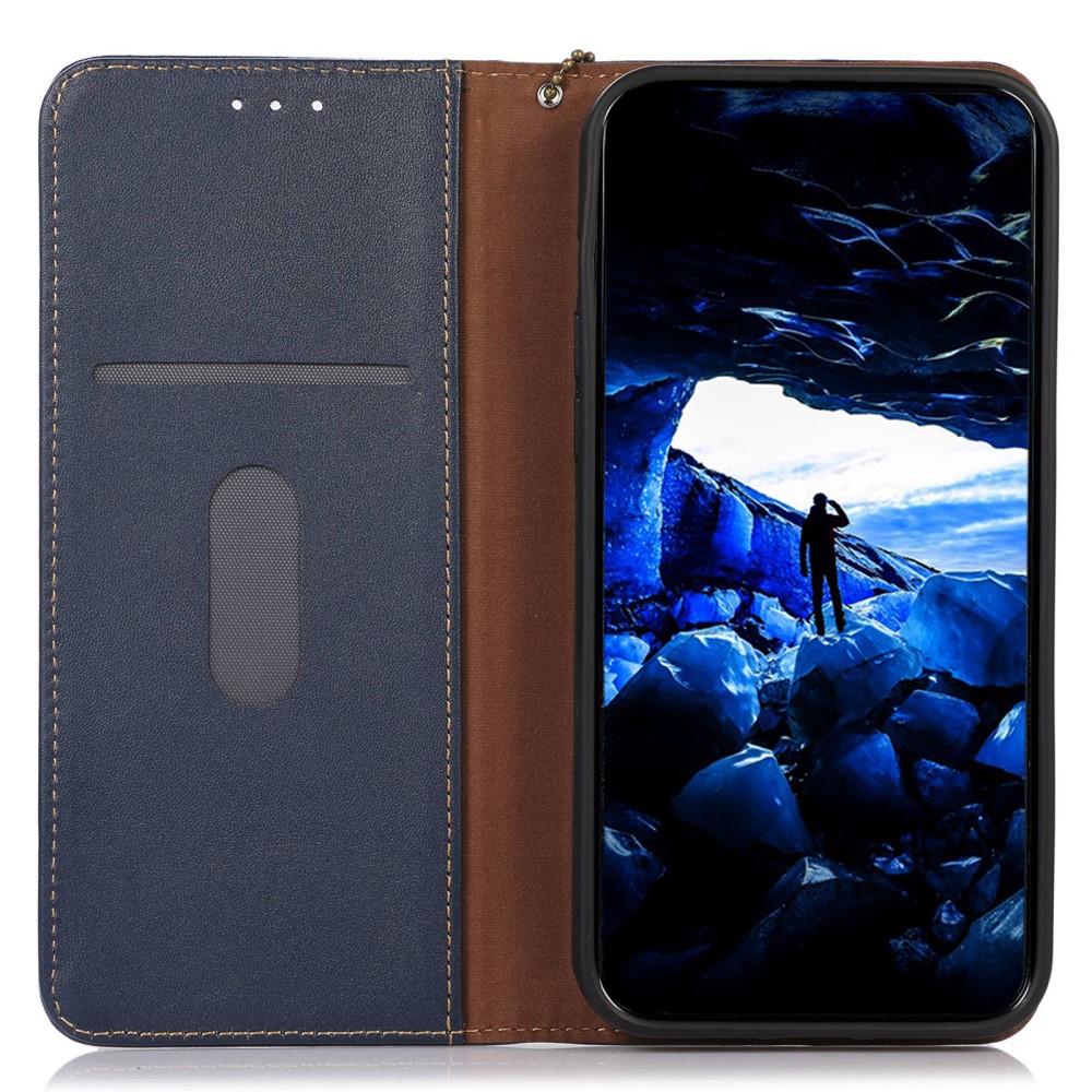 KHAZNEH KHAZNEH Sony Xperia 5 V Fodral RFID Äkta Läder Blå