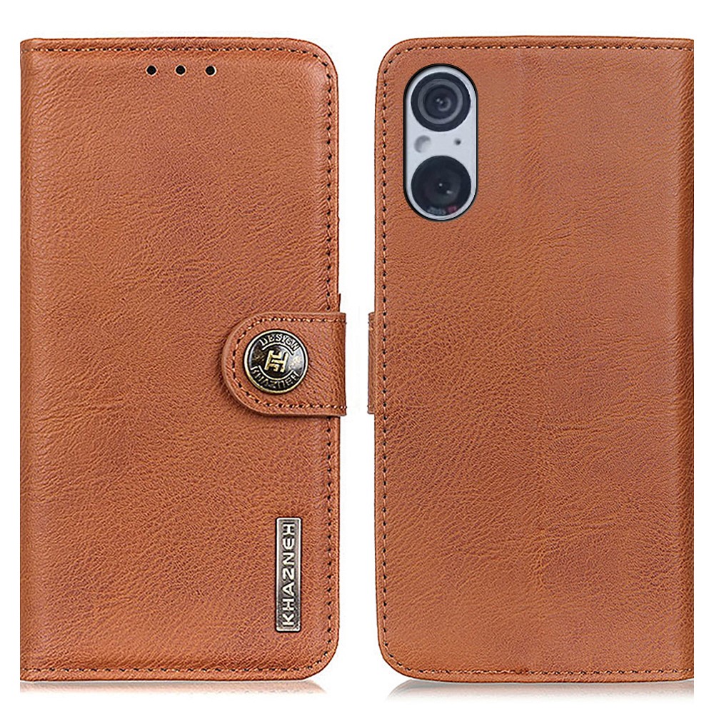 KHAZNEH KHAZNEH Sony Xperia 5 V Fodral Läder Brun
