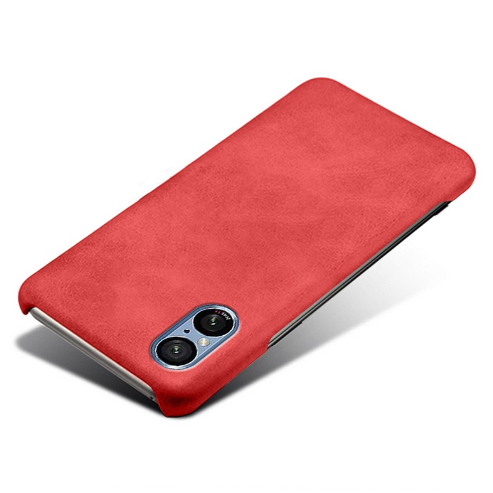 Sony Xperia 5 V Skal Läderbelagt Röd