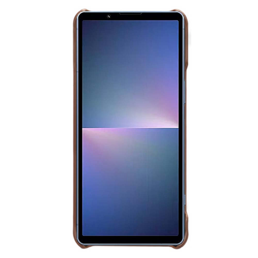  Sony Xperia 5 V Skal Läderbelagt Brun