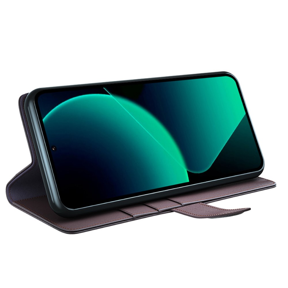  Xiaomi 13T / 13T Pro Fodral Premium Äkta Läder Brun
