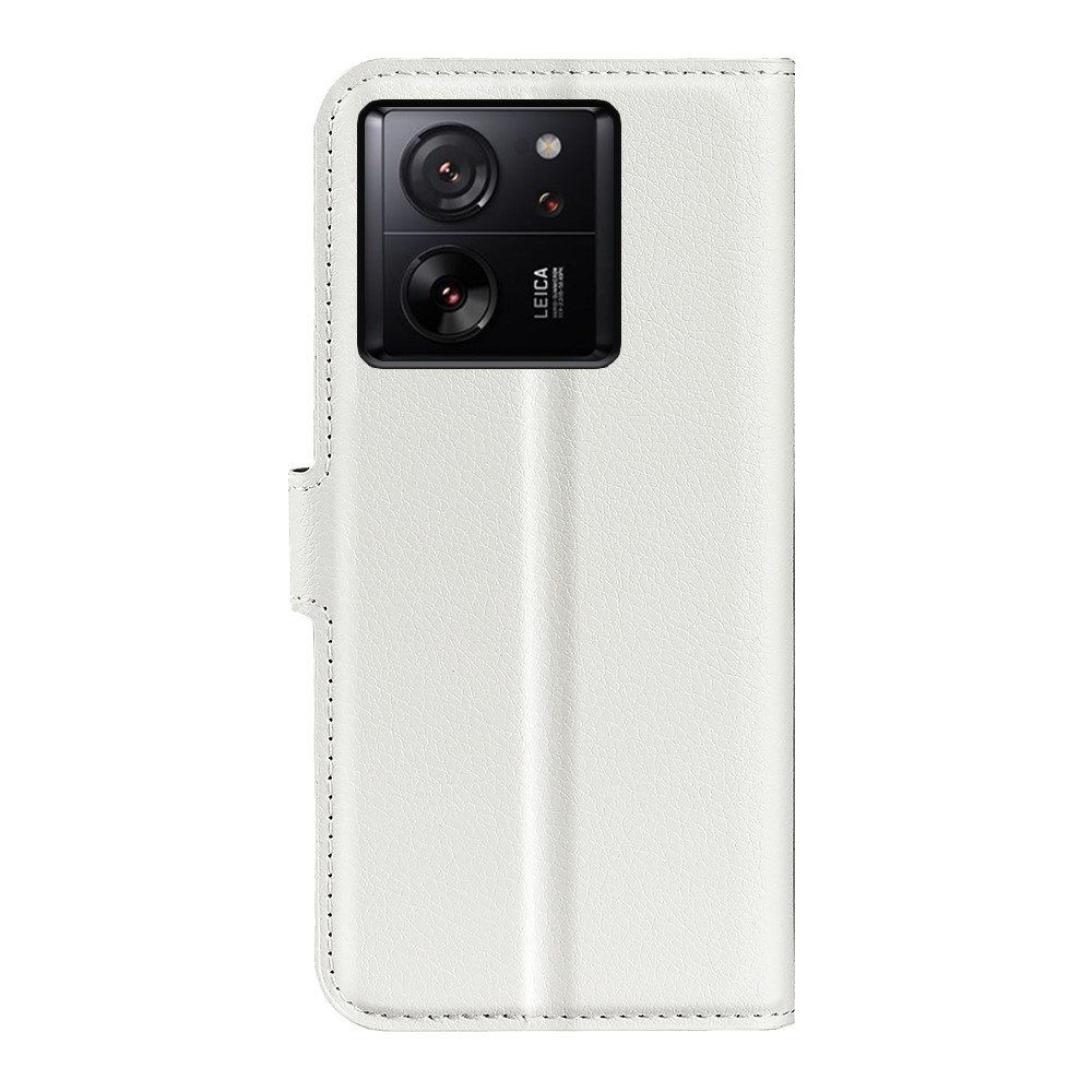  Xiaomi 13T / 13T Pro Fodral Litchi Läder Vit