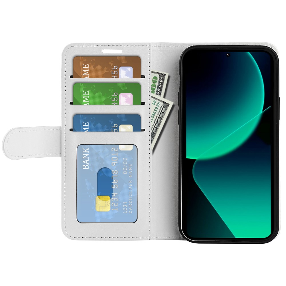  Xiaomi 13T / 13T Pro Fodral Crazy Horse Läder Vit