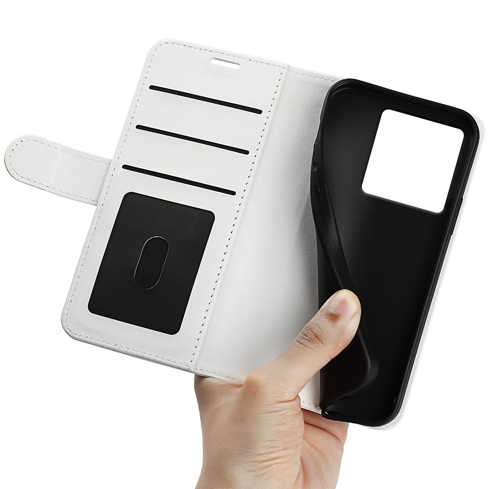  Xiaomi 13T / 13T Pro Fodral Crazy Horse Läder Vit