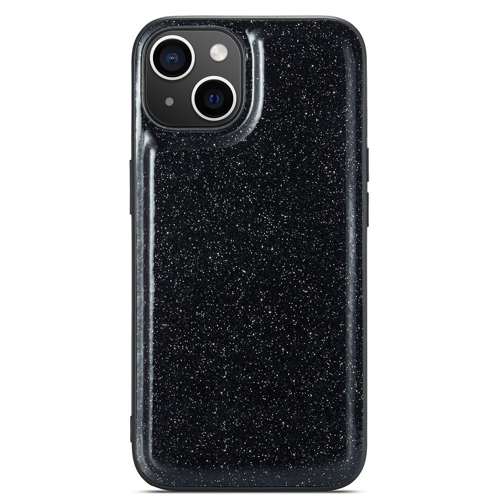 DG.MING DG.MING iPhone 13 Skal Läder Glitter Svart