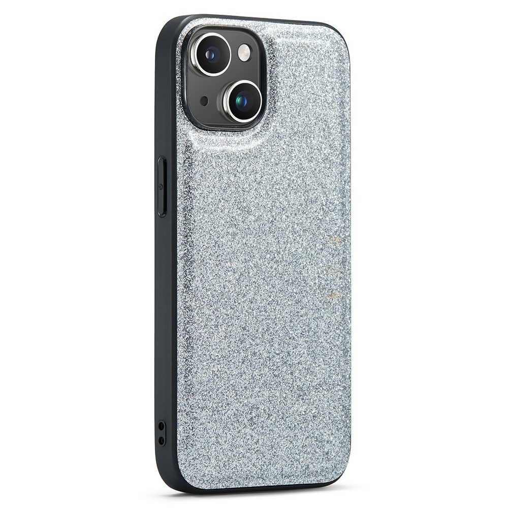DG.MING DG.MING iPhone 15 Plus Skal Läder Glitter Silver