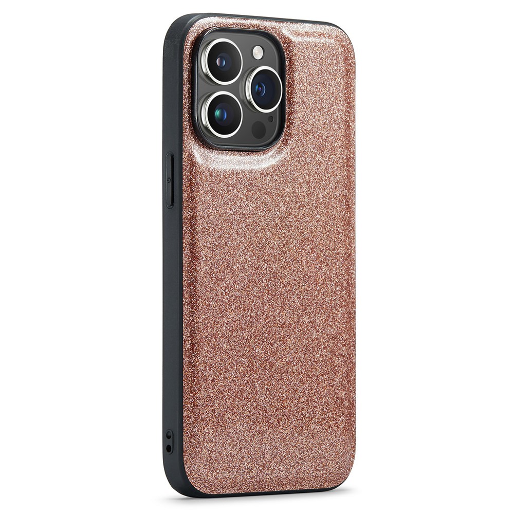 DG.MING DG.MING iPhone 13 Pro Skal Läder Glitter Guld