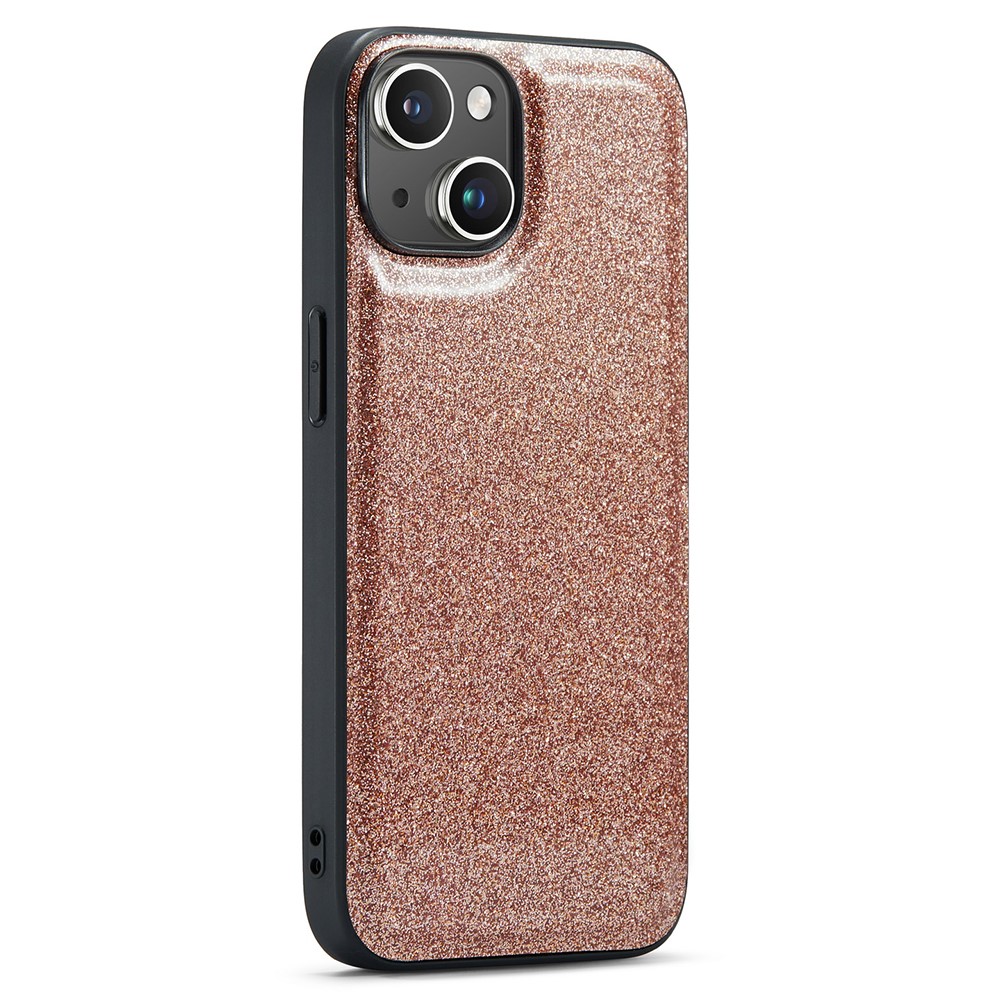 DG.MING DG.MING iPhone 14 Skal Läder Glitter Guld