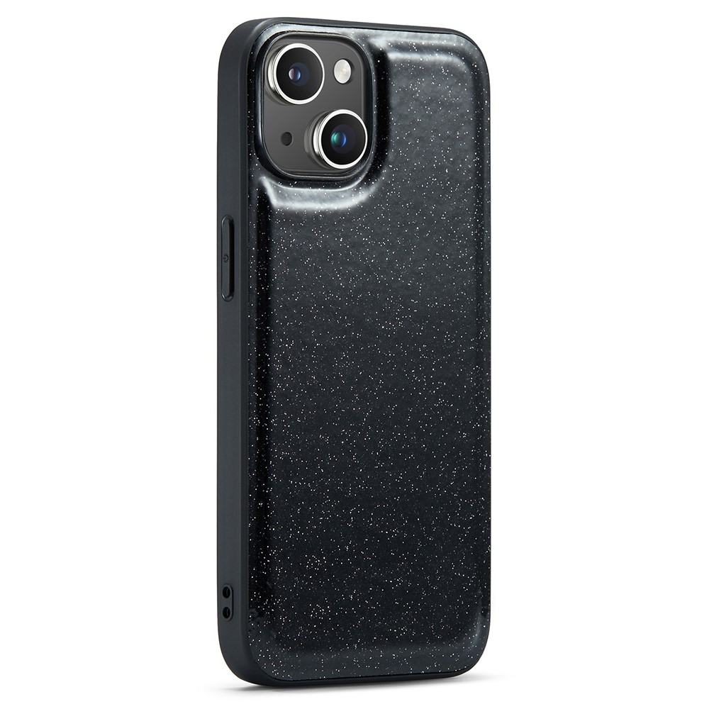 DG.MING DG.MING iPhone 15 Skal Läder Glitter Svart