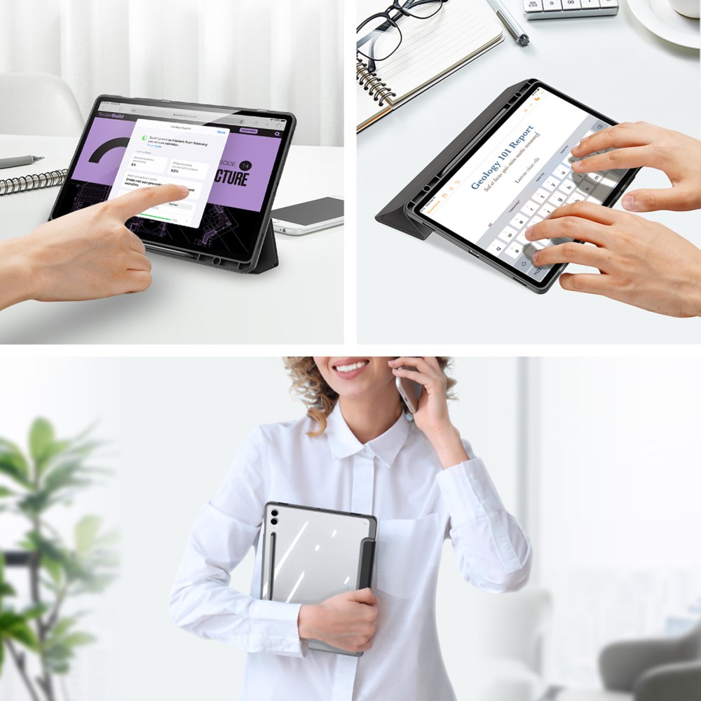 DUX DUCIS DUX DUCIS Galaxy Tab S9 FE Plus Fodral TOBY Hybrid Svart