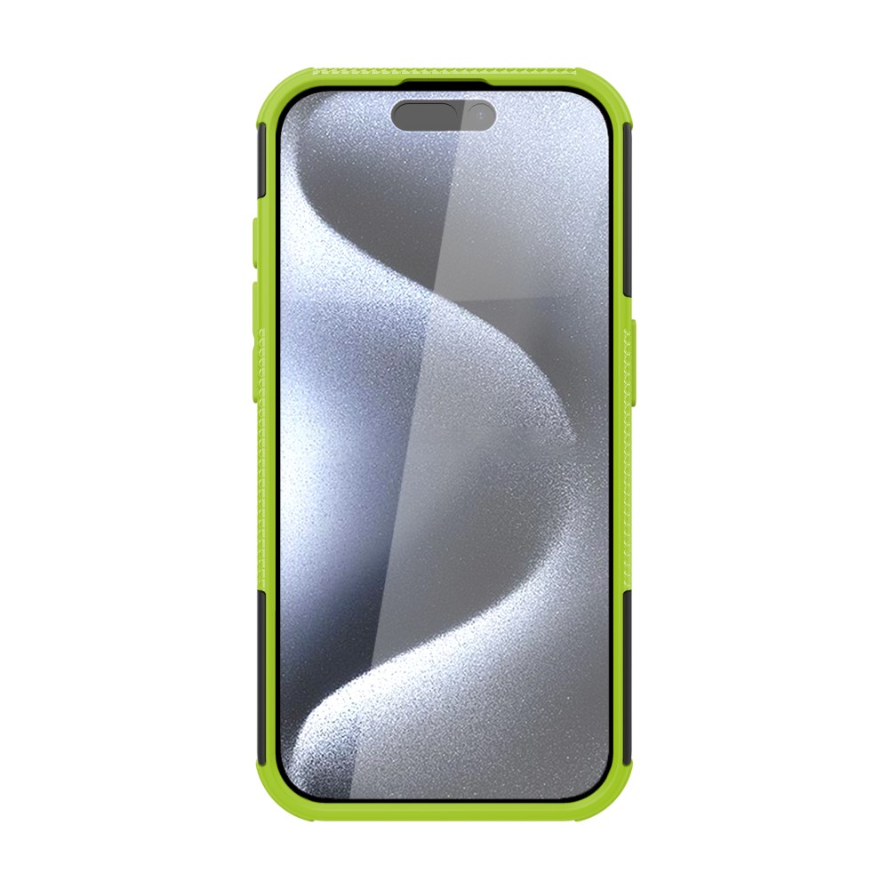  iPhone 15 Pro Max Stöttåligt Skal med Stöd Grön