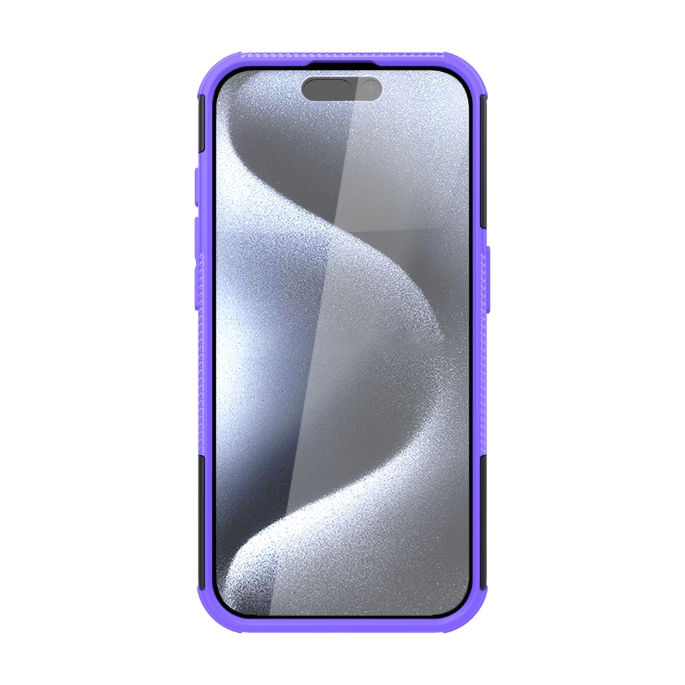  iPhone 15 Pro Max Stöttåligt Skal med Stöd Lila