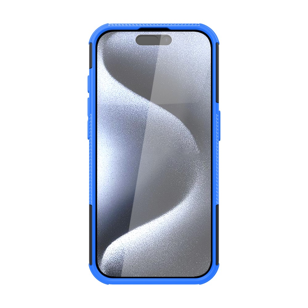  iPhone 15 Pro Stöttåligt Skal med Stöd Blå