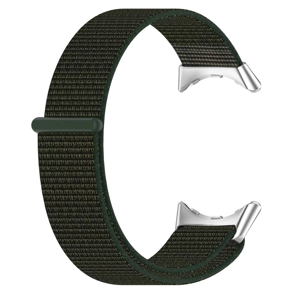  Google Pixel Watch / Watch 2 Nylon Loop Armband Militär Grön