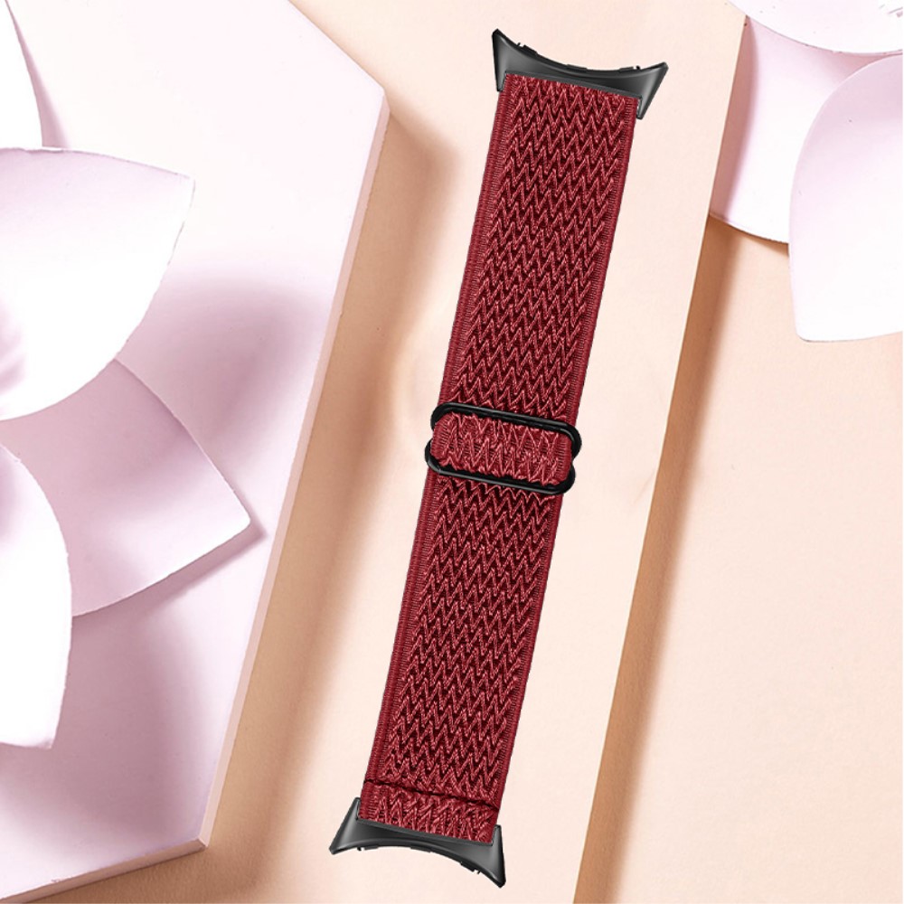  Google Pixel Watch / Watch 2 Justerbart Nylon Armband Röd