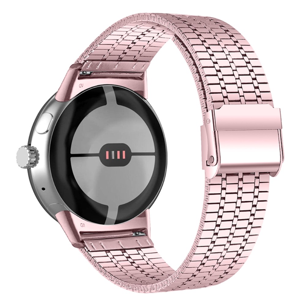  Google Pixel Watch / Watch 2 Metallarmband Ljus Rosa