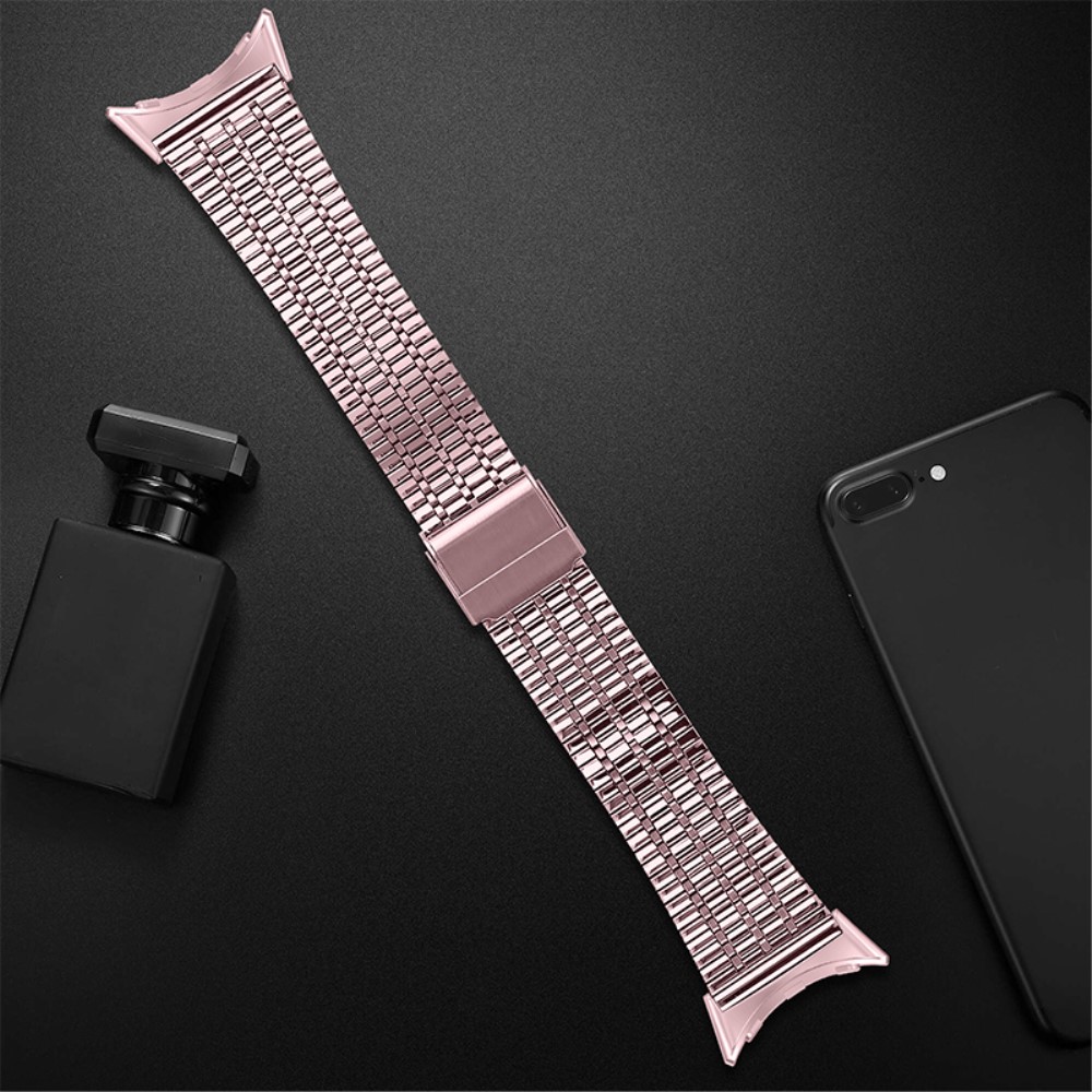  Google Pixel Watch / Watch 2 Metallarmband Ljus Rosa