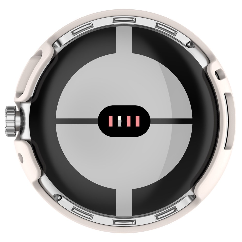  Google Pixel Watch / Watch 2 Skal Med Härdat Glas Vit