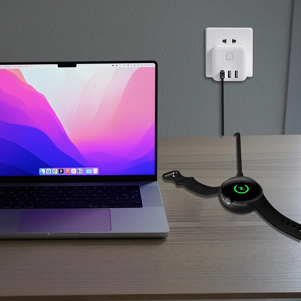  1m Magnetisk USB-C Laddare Google Pixel Watch Svart