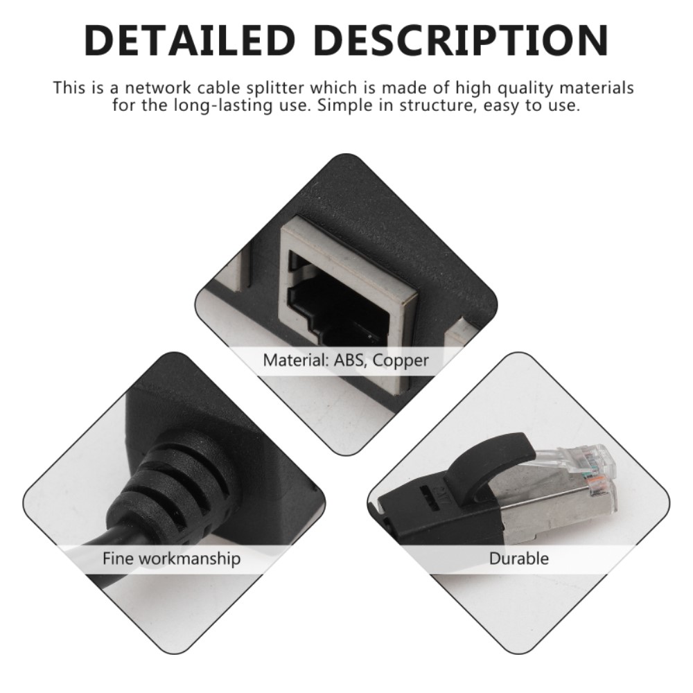  4in1 RJ45 Hubb/Nätverksadapter Svart