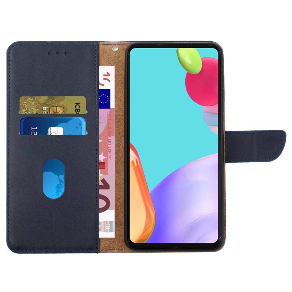  Motorola Moto G54 5G Fodral Äkta Läder Blå