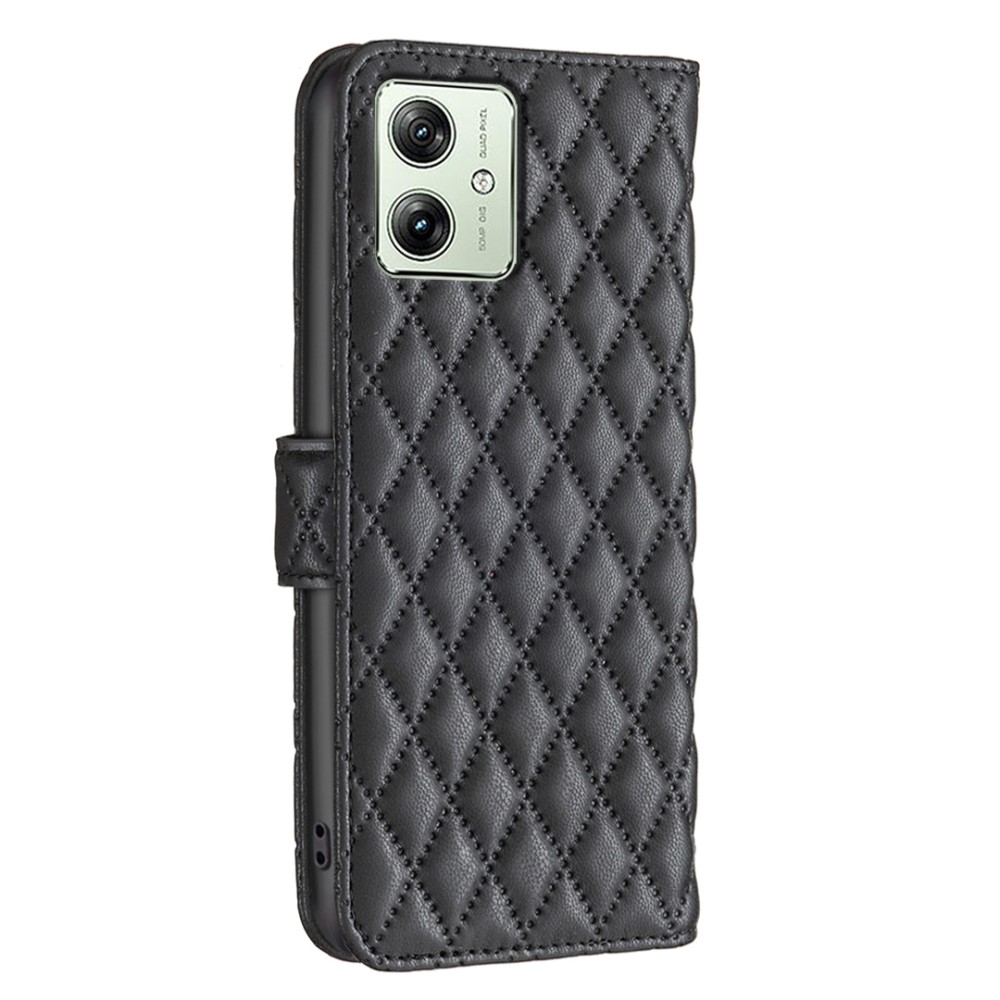  Motorola Moto G54 5G Fodral Diamond Läder Svart