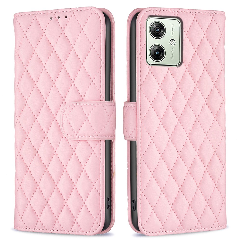  Motorola Moto G54 5G Fodral Diamond Läder Rosa