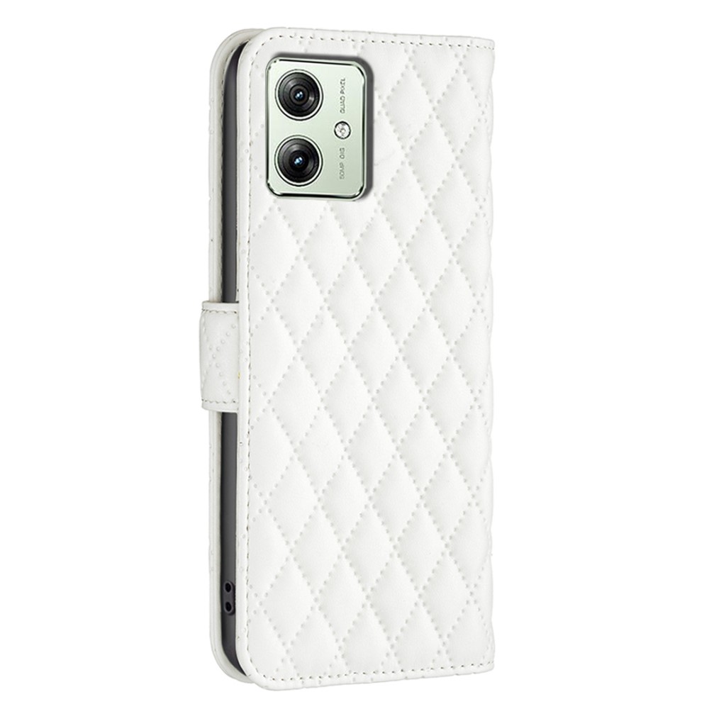  Motorola Moto G54 5G Fodral Diamond Läder Vit