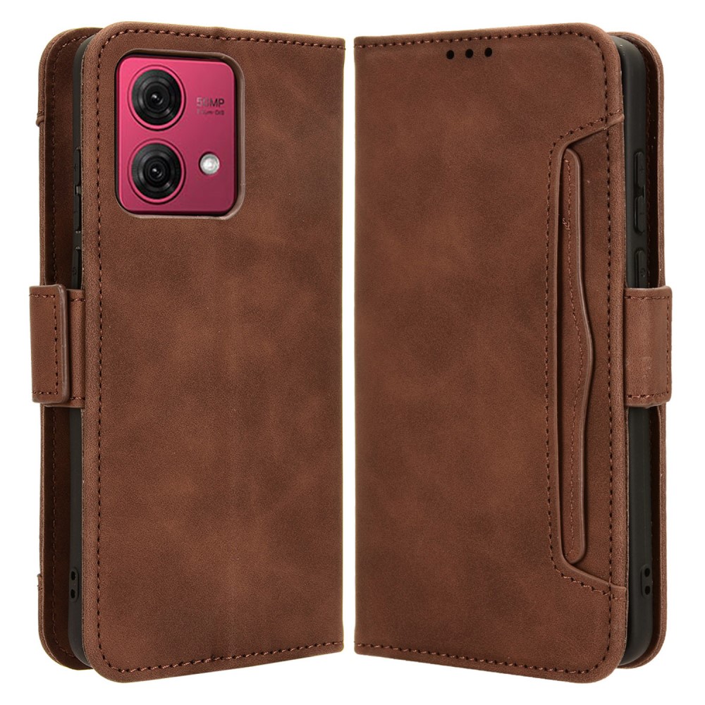  Motorola Moto G84 5G Fodral Med Avtagbart Kortfodral Brun