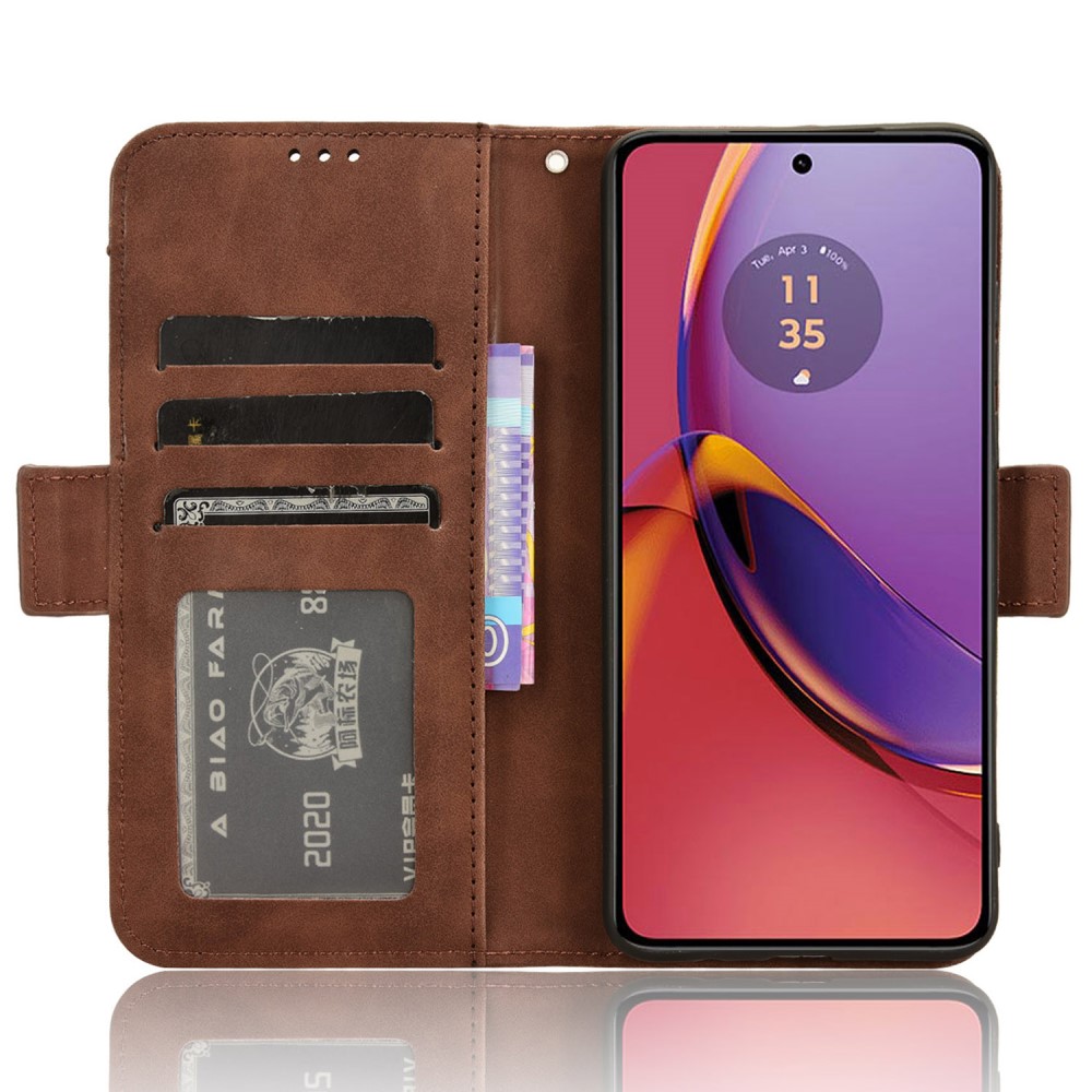  Motorola Moto G84 5G Fodral Med Avtagbart Kortfodral Brun
