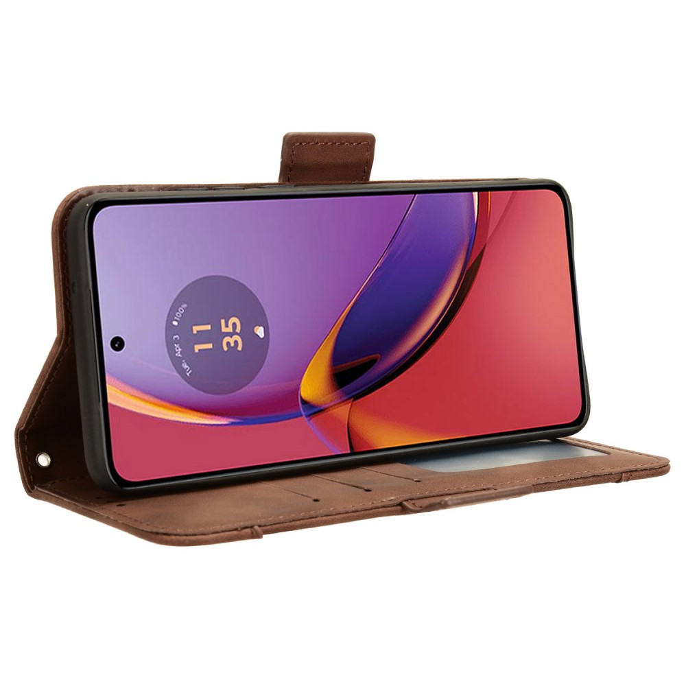  Motorola Moto G84 5G Fodral Med Avtagbart Kortfodral Brun