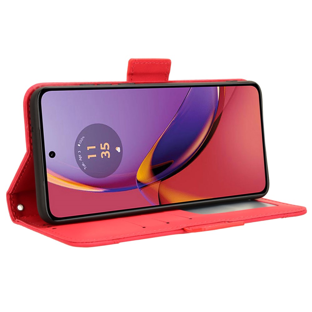  Motorola Moto G84 5G Fodral Med Avtagbart Kortfodral Röd