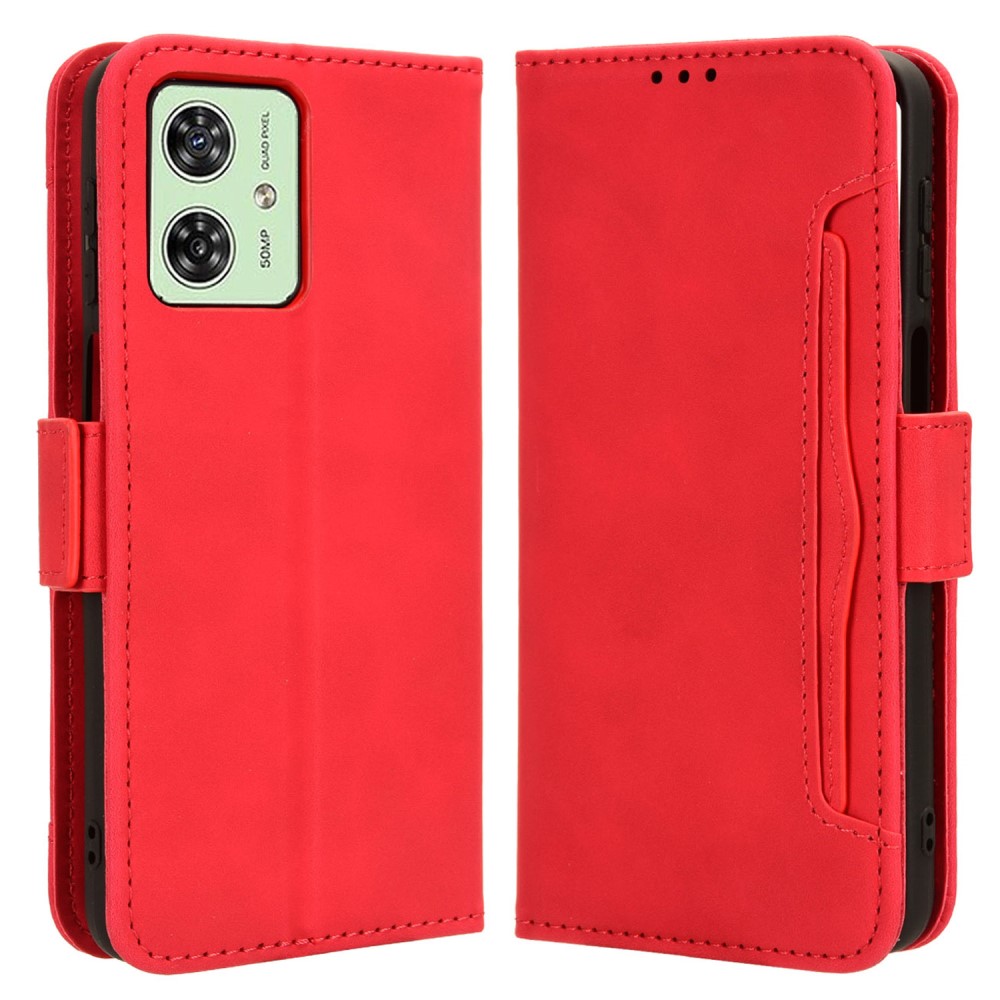  Motorola Moto G54 5G Fodral Med Avtagbart Kortfodral Röd