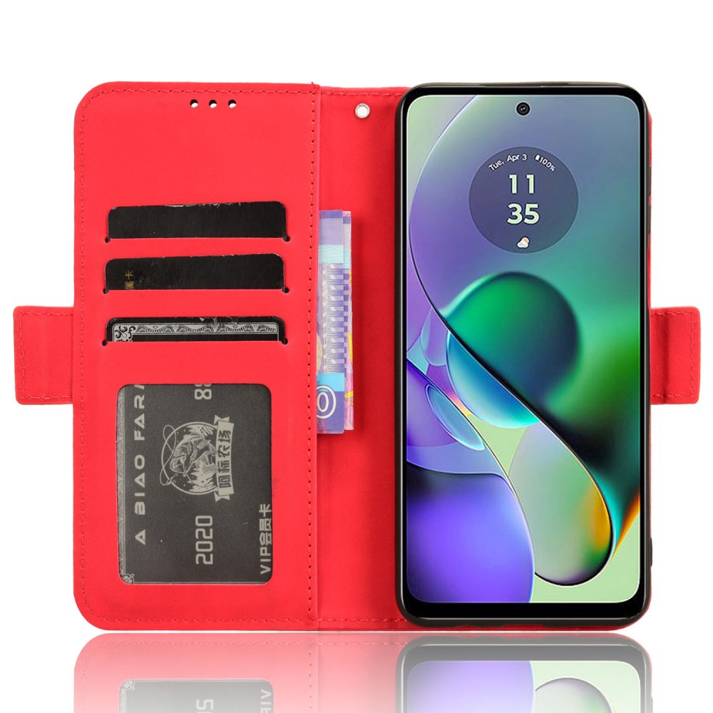  Motorola Moto G54 5G Fodral Med Avtagbart Kortfodral Röd