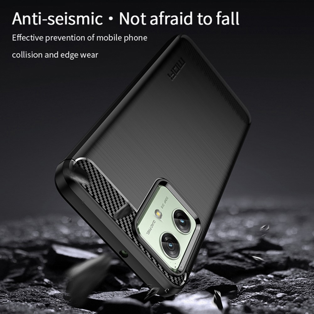 MOFI MOFI Motorola Moto G54 5G Skal Borstad Stål Textur Blå