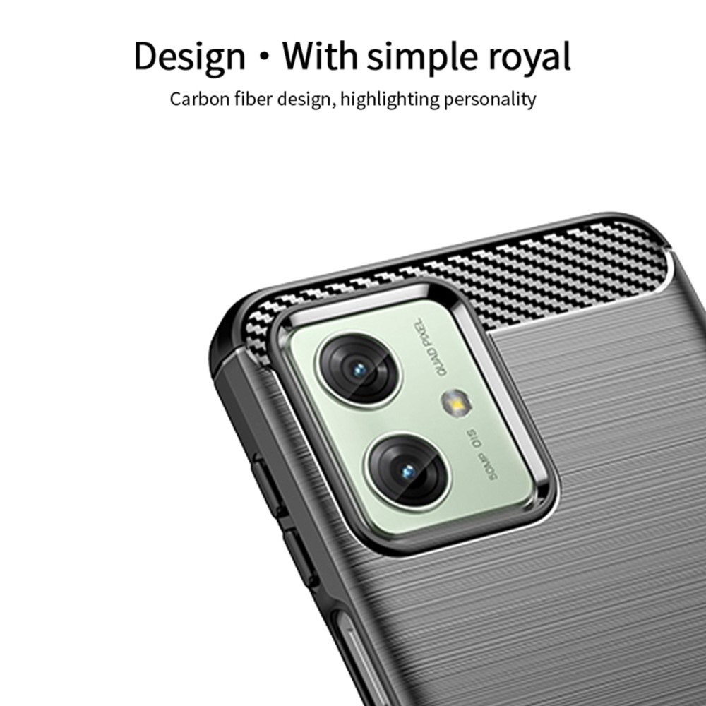 MOFI MOFI Motorola Moto G54 5G Skal Borstad Stål Textur Röd