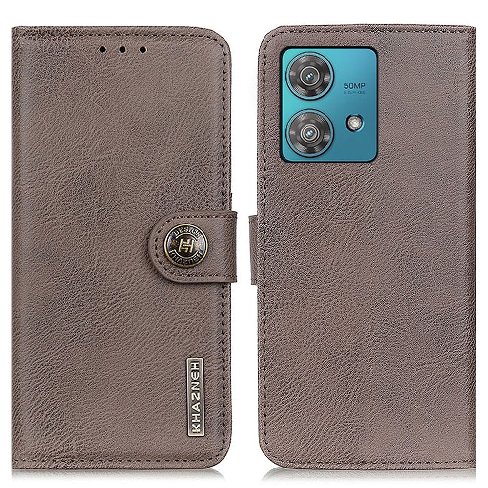 KHAZNEH KHAZNEH Motorola Edge 40 Neo 5G Fodral Läder Khaki