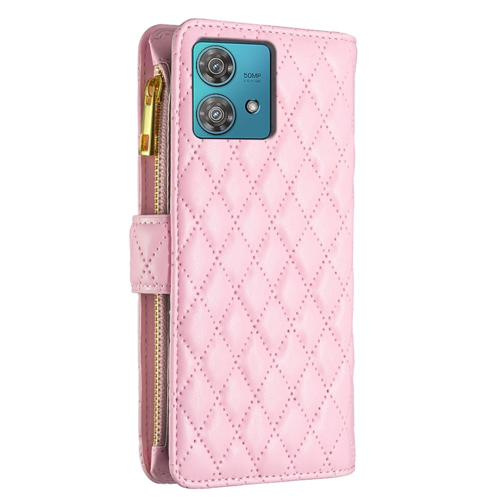 BINFEN BINFEN Motorola Edge 40 Neo 5G Fodral Multifunktionell Diamond Rosa