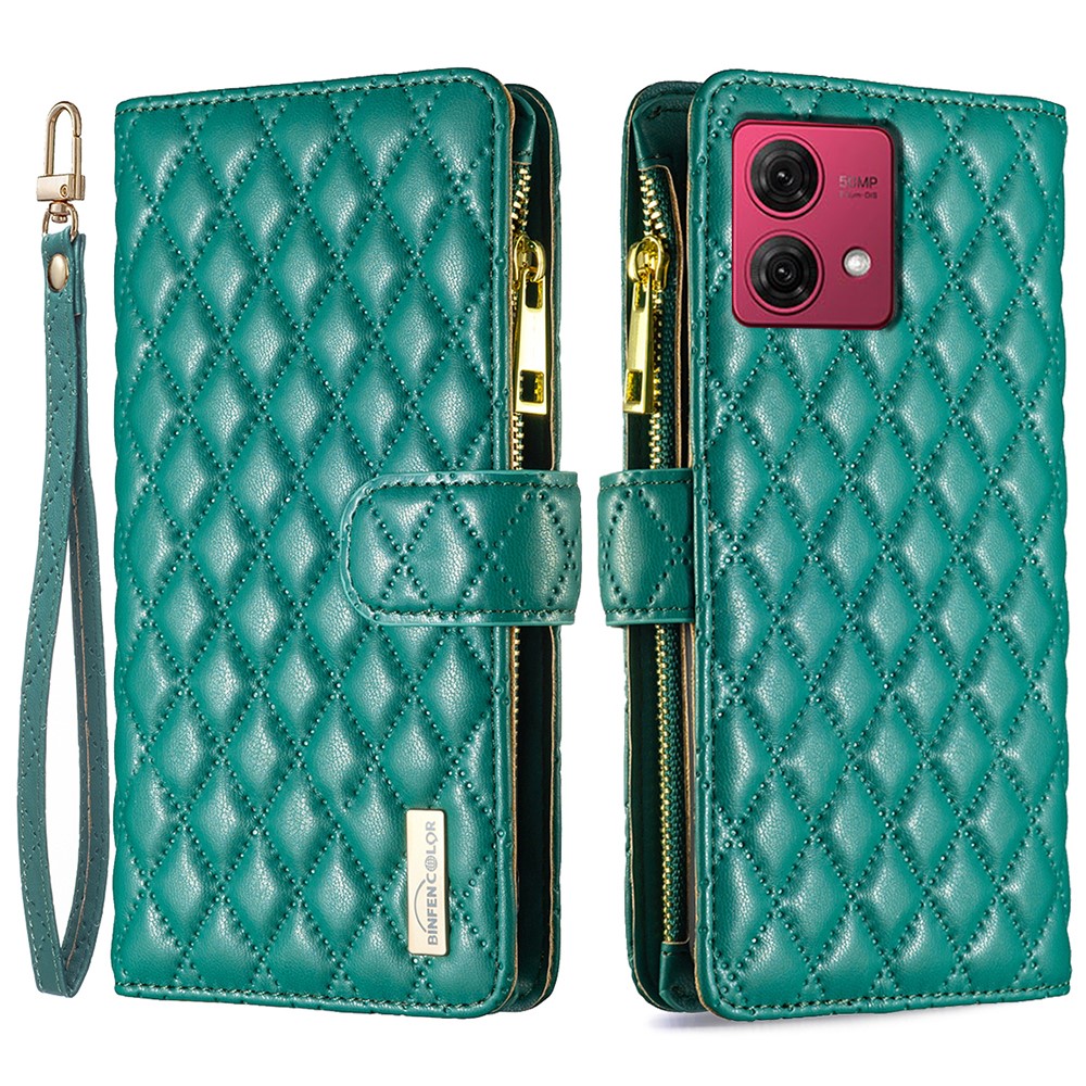 BINFEN BINFEN Motorola Moto G84 5G Fodral Multifunktionell Diamond Grön