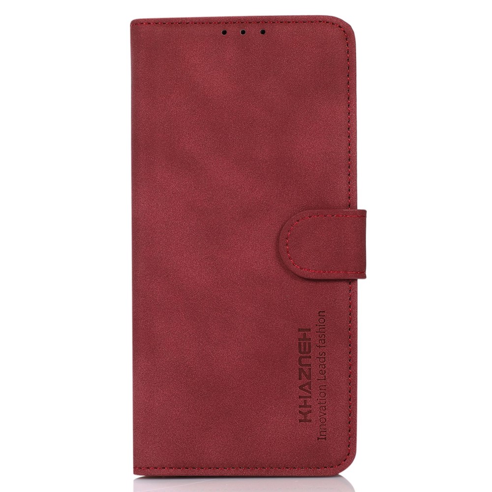 KHAZNEH KHAZNEH Motorola Edge 40 Neo 5G Fodral Retro Läder Röd