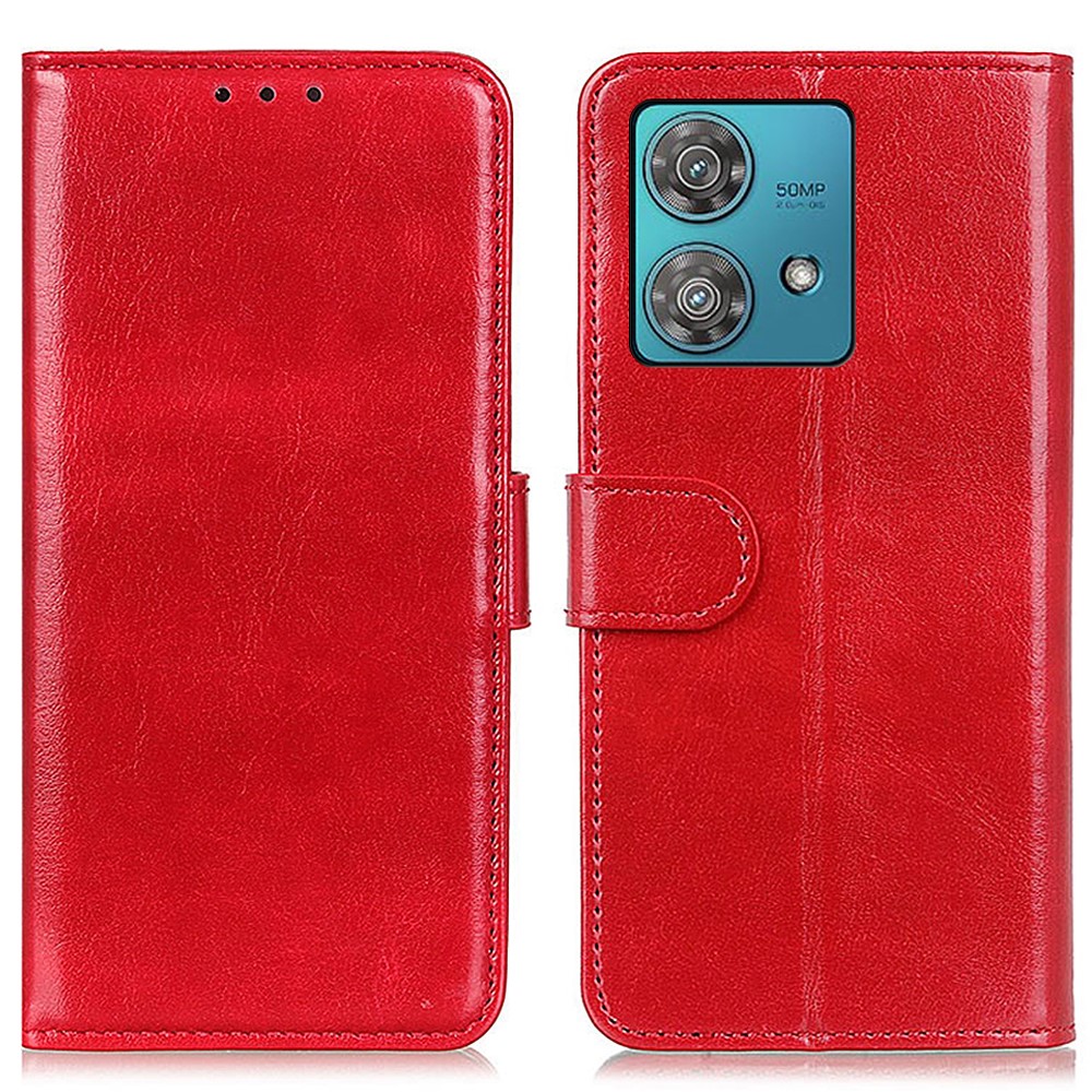 Motorola Moto G84 5G Fodral Crazy Horse Läder Röd