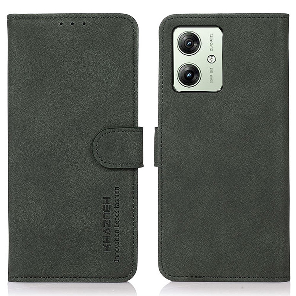 KHAZNEH KHAZNEH Motorola Moto G54 5G Fodral Retro Läder Grön