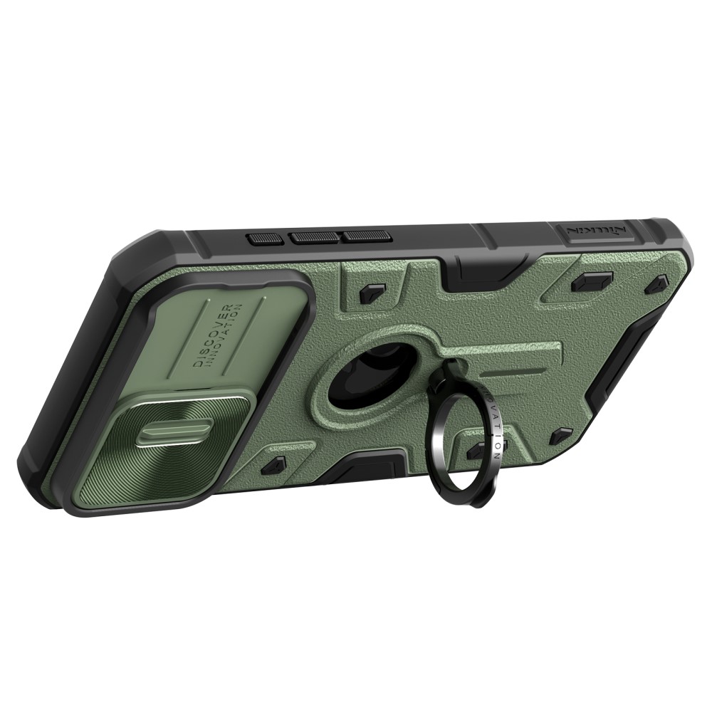 NILLKIN NILLKIN iPhone 15 Pro Max Skal CamShield Armor Ring Grön