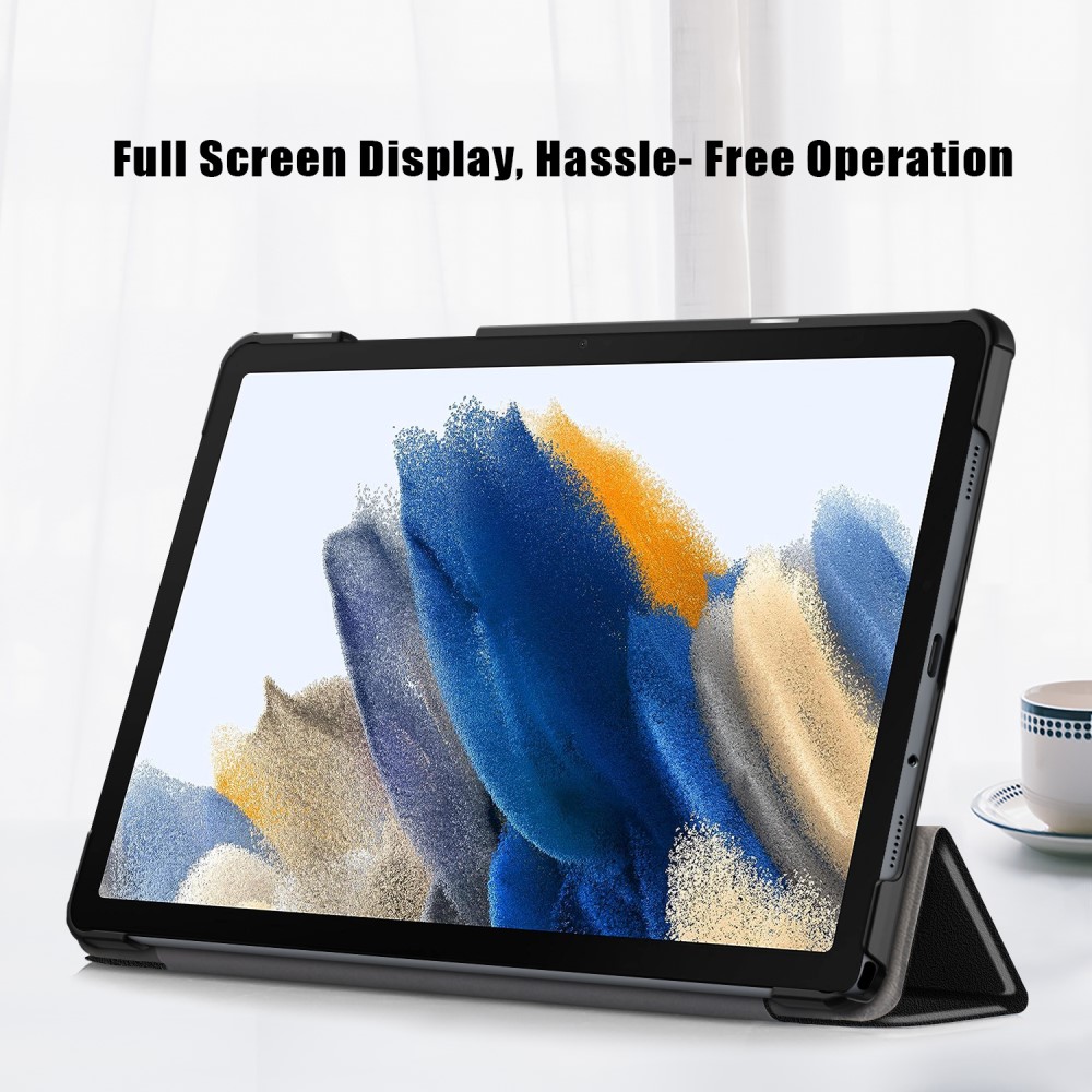  Samsung Galaxy Tab A9 Plus Fodral Tri-Fold PU Läder Svart