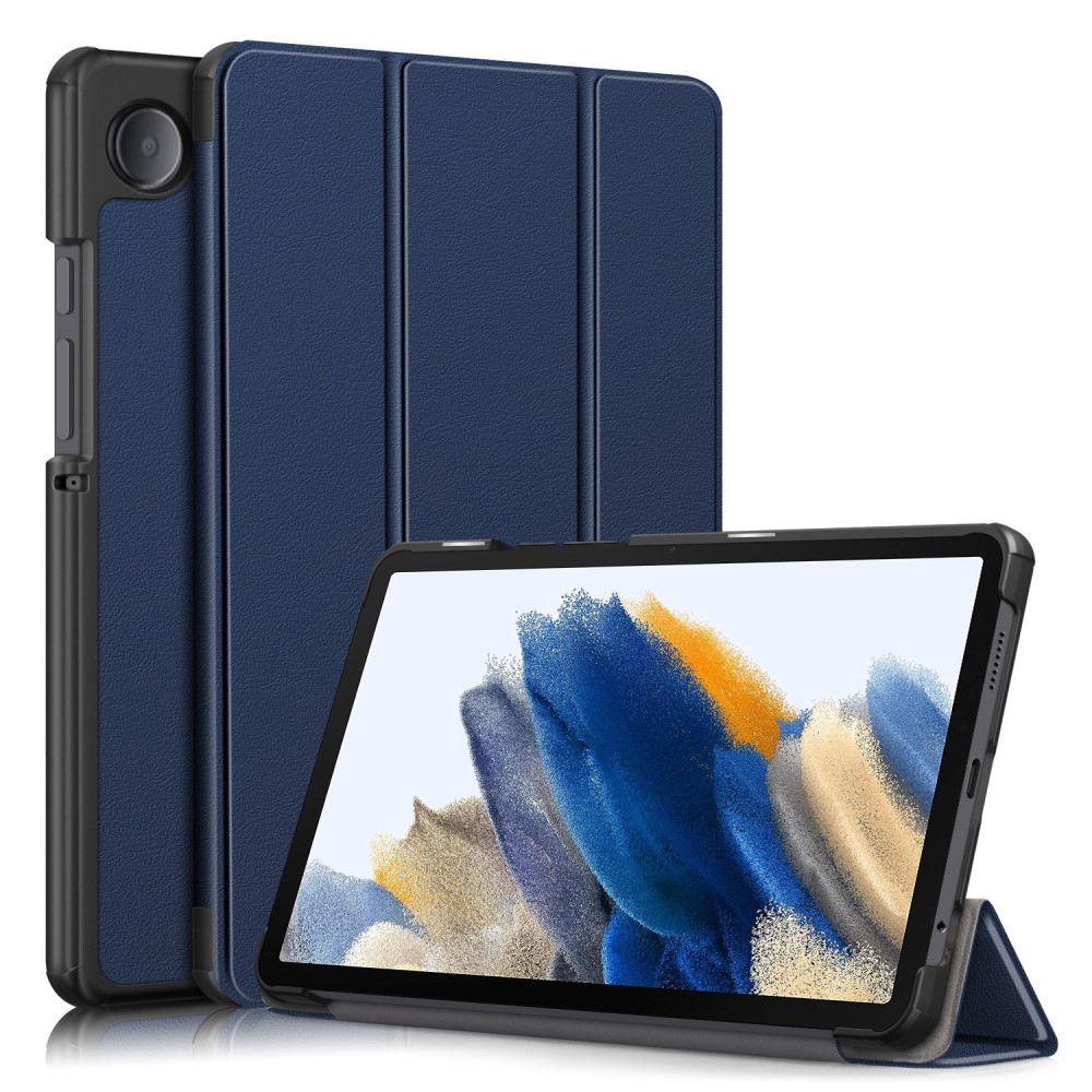 Samsung Galaxy Tab A9 Fodral Tri-Fold PU Läder Blå