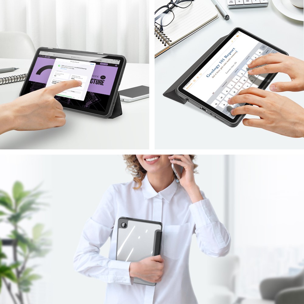 DUX DUCIS DUX DUCIS Galaxy Tab A9 Fodral TOBY Tri-Fold Svart