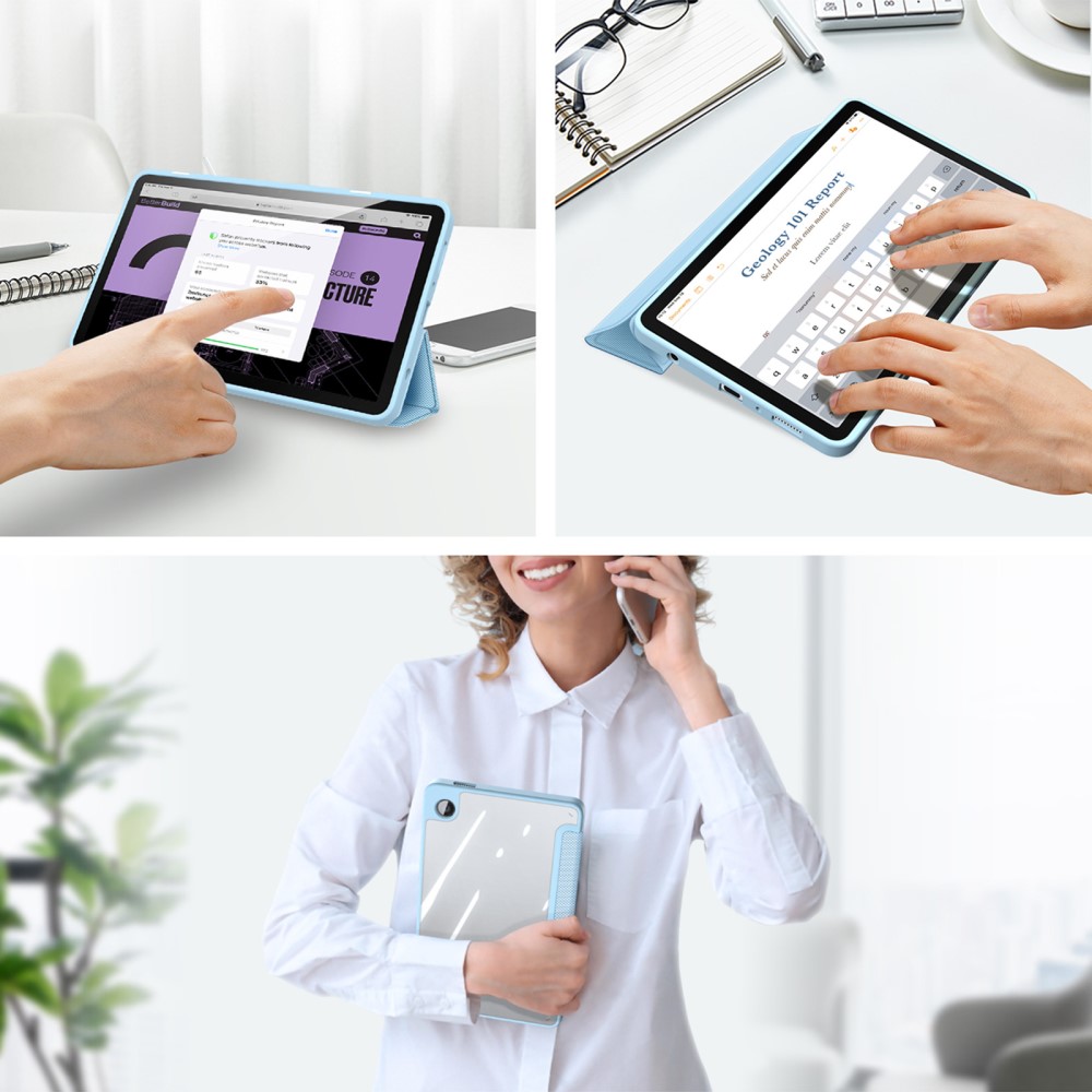 DUX DUCIS DUX DUCIS Galaxy Tab A9 Fodral TOBY Tri-Fold Blå