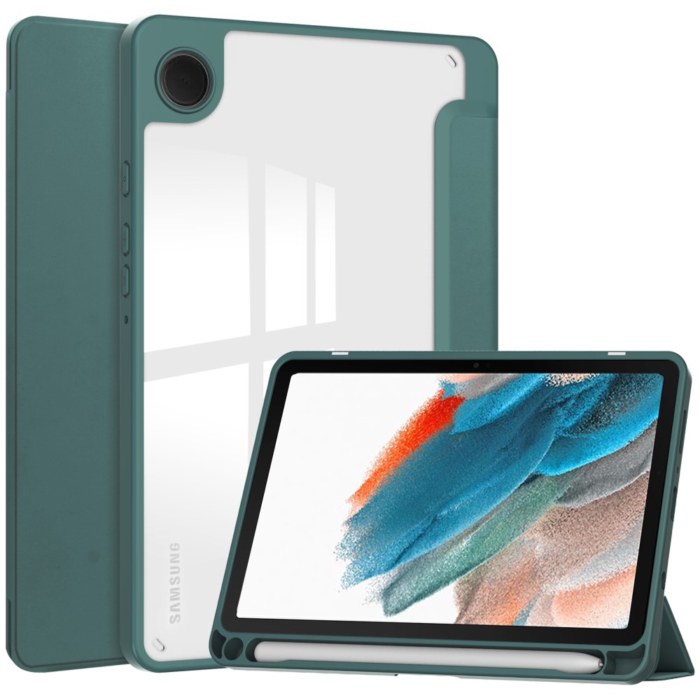  Samsung Galaxy Tab A9 Fodral Hybrid Pennhållare Grön