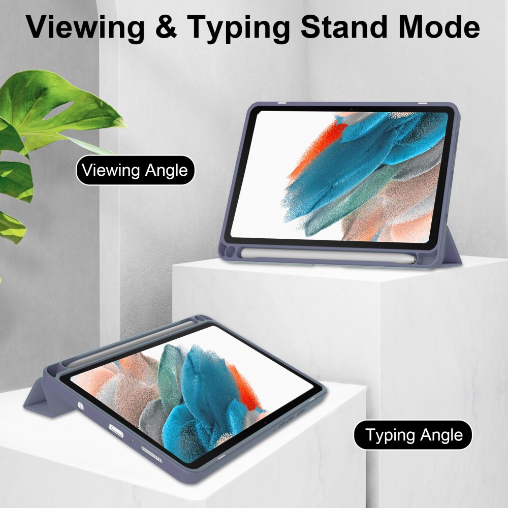  Samsung Galaxy Tab A9 Fodral Hybrid Pennhållare Lila